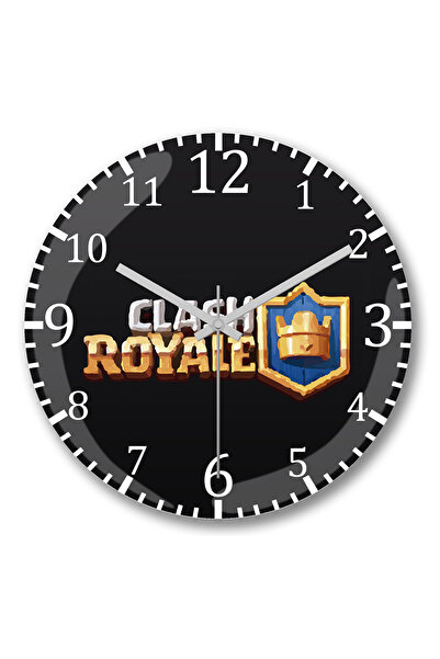 BASKI DÜNYASI Ceas de perete Clash Royale din sticlă autentică bombată
