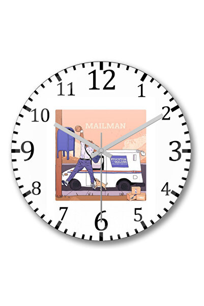 BASKI DÜNYASI ساعة حائط ميلمان مالون من الزجاج الحقيقي المنحني