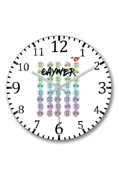 BASKI DÜNYASI Ceas de perete Gaymer din sticlă autentică bombată