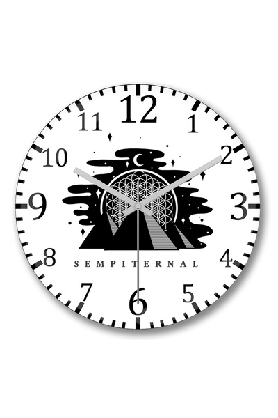 BASKI DÜNYASI Bring Me the Horizon Sempiternal Ρολόι τοίχου Convex Real Glass