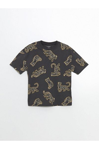 LC Waikiki Lcw Printed Boys' T-Shirt and Salopet 2-Piece