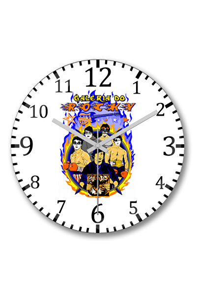 BASKI DÜNYASI ساعة حائط جاليريا دو روكي من الزجاج الحقيقي المنحني