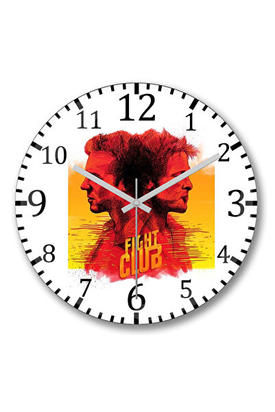 BASKI DÜNYASI Ceas de perete Fight Club din sticlă autentică bombată