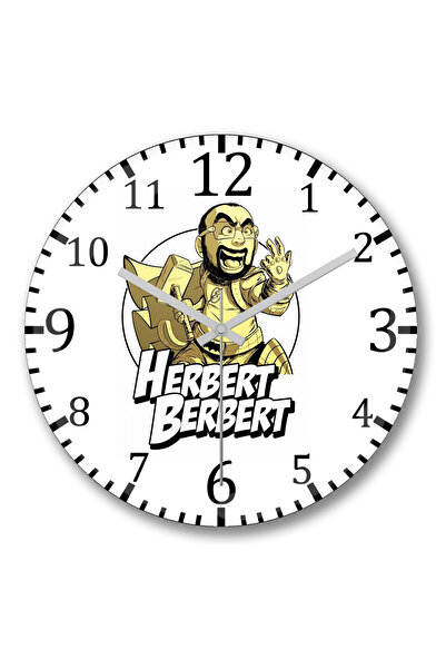 BASKI DÜNYASI Ceas de perete Herbert Berbert din sticlă autentică bombată