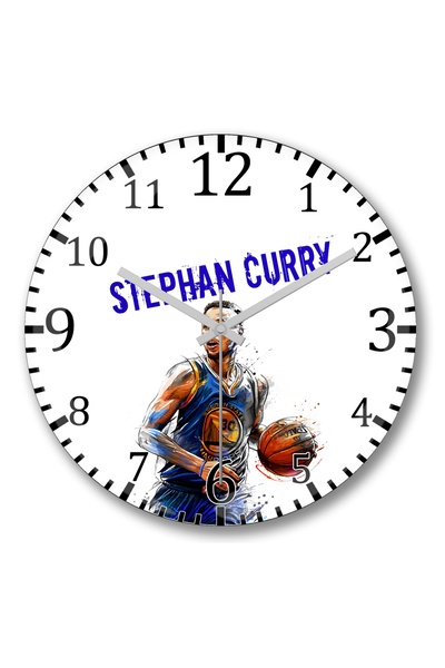 BASKI DÜNYASI Ceas de perete Stephen Curry din sticlă autentică bombată