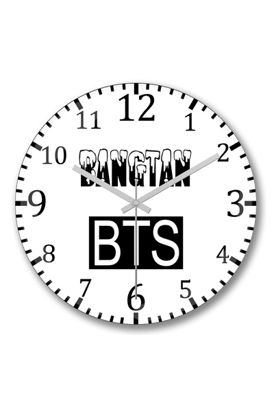 BASKI DÜNYASI Ceas de perete Bangtag Bts din sticlă autentică bombată