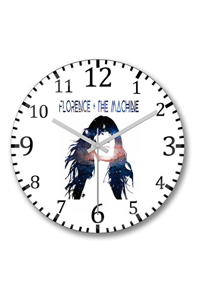 BASKI DÜNYASI ساعة حائط فلورنسا ذا ماشين من الزجاج الحقيقي المنحني