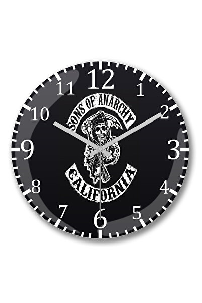 BASKI DÜNYASI Ceas de perete Sons Anarck din sticlă autentică bombată