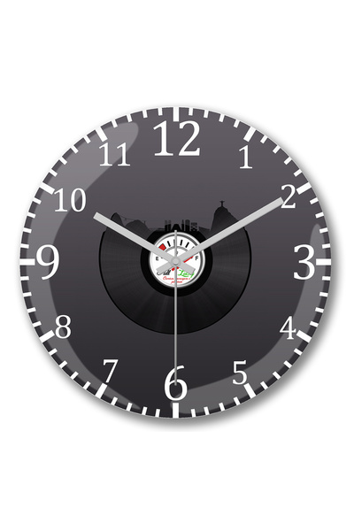 BASKI DÜNYASI ساعة حائط ريو ديسكو جانيرو 3 من الزجاج الحقيقي المنحني