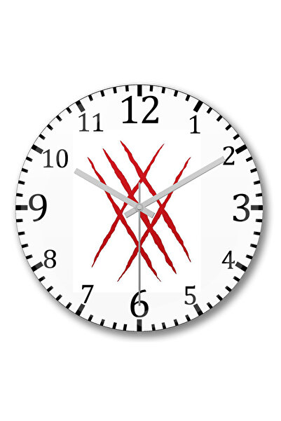 BASKI DÜNYASI ساعة حائط لوجان من الزجاج الحقيقي المنحني