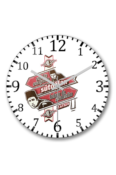 BASKI DÜNYASI Ceas de perete Milk Brothers din sticlă autentică bombată