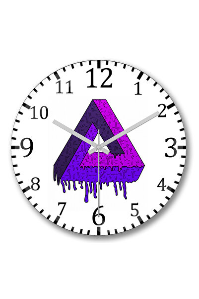 BASKI DÜNYASI ساعة حائط مثلثة مخدرة من الزجاج الحقيقي