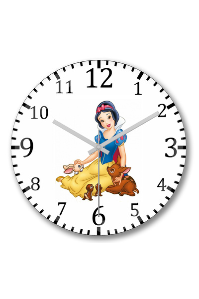 BASKI DÜNYASI Ceas de perete Branca De Neve din sticlă autentică bombată