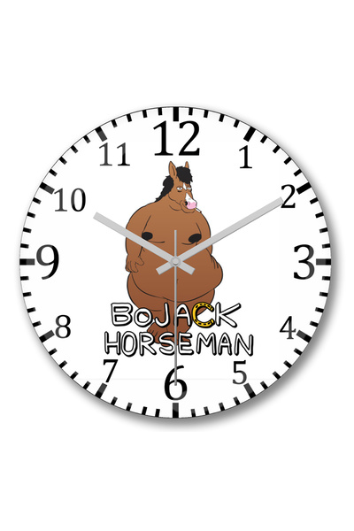 BASKI DÜNYASI ساعة حائط بوجاك هورسمان من الزجاج الحقيقي المنحني