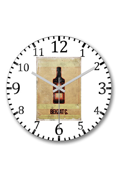 BASKI DÜNYASI Bekzat Ç 01 ساعة حائط من الزجاج الحقيقي المنحني