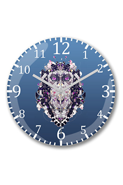 BASKI DÜNYASI ساعة حائط قرد من الزجاج الحقيقي المنحني