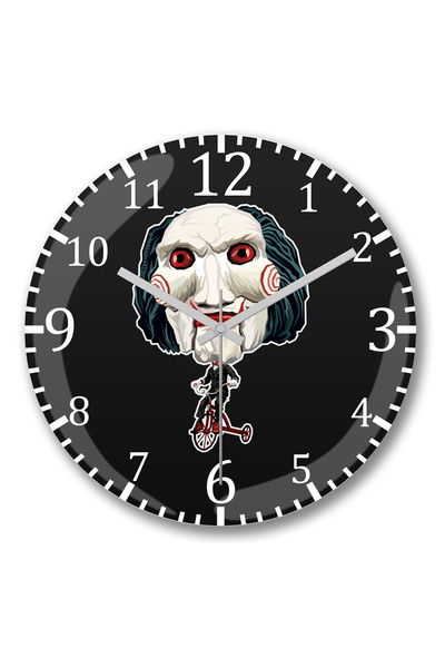 BASKI DÜNYASI ساعة حائط بيل تشيبر من الزجاج الحقيقي المنحني