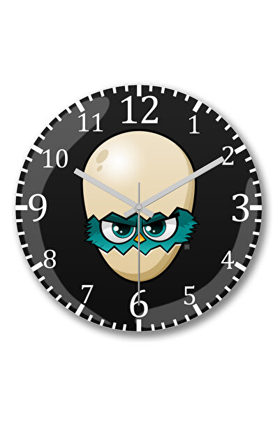 BASKI DÜNYASI Ceas de perete Cute Birds Brain din sticlă autentică bombată