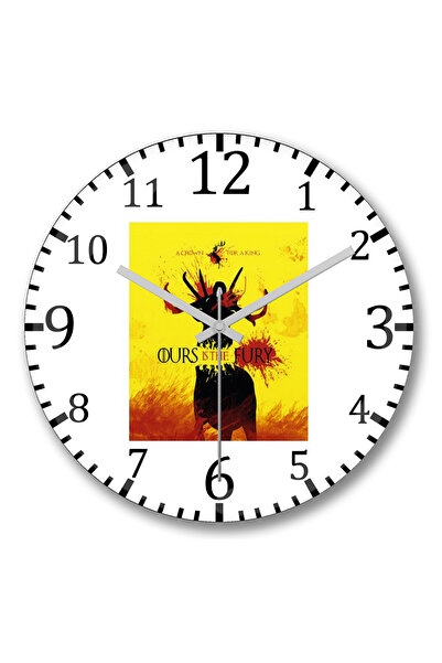 BASKI DÜNYASI Ceas de perete A Crown For S King din sticlă autentică bombată