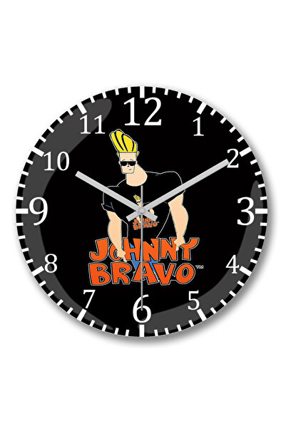 BASKI DÜNYASI Ceas de perete Johnny Bravo din sticlă autentică bombată