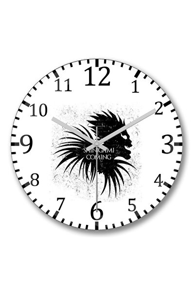 BASKI DÜNYASI الشينيغامي قادم ساعة حائط من الزجاج الحقيقي المنحني