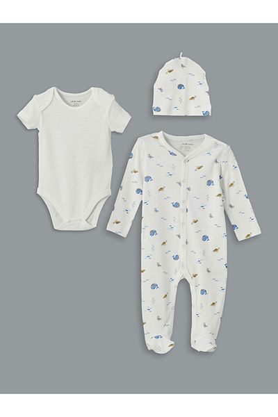 LC Waikiki Printed Baby Boy Hospital Exit Set