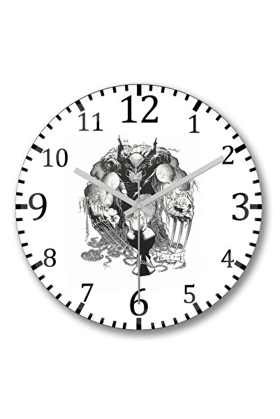 BASKI DÜNYASI Ceas de perete Wolv Sam din sticlă autentică bombată