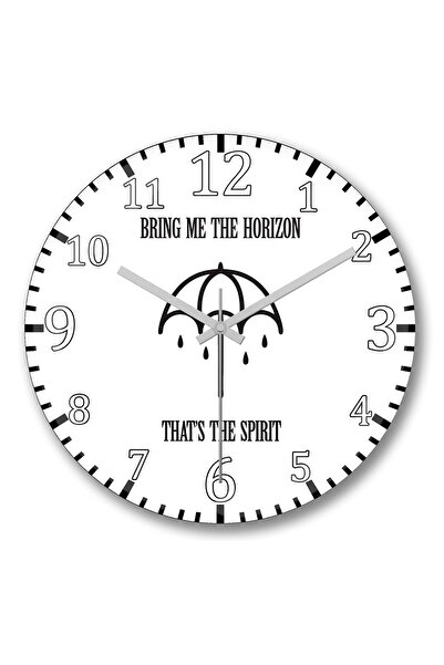 BASKI DÜNYASI Ceas de perete Bring Me The Horizon din sticlă autentică bombată
