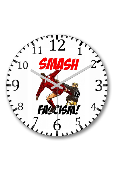 BASKI DÜNYASI Ceas de perete Smash Branca din sticlă autentică bombată