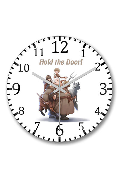 BASKI DÜNYASI ساعة حائط هولد ماي دور هودور من الزجاج الحقيقي المنحني