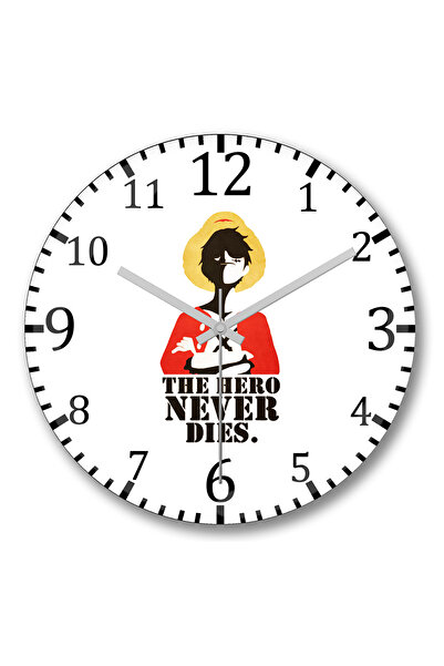 BASKI DÜNYASI ساعة حائط لوفي موجيوارا قطعة واحدة من الزجاج الحقيقي المنحني