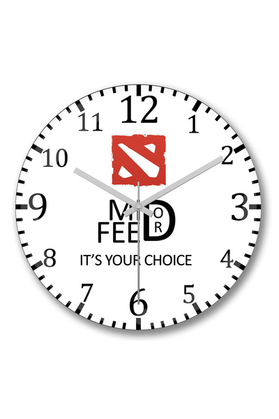 BASKI DÜNYASI دوتا 2 منتصف أو تغذية ساعة الحائط الزجاج الحقيقي المنحني