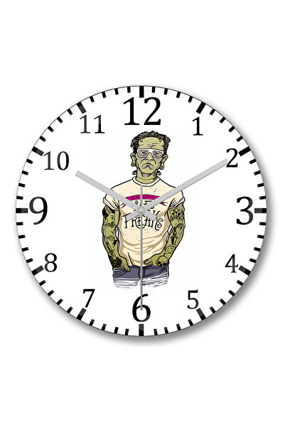 BASKI DÜNYASI Ceas de perete Frankstyle din sticlă autentică bombată