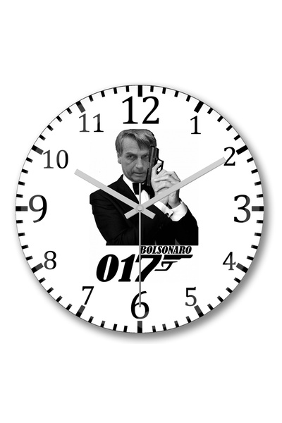 BASKI DÜNYASI Ceas de perete College Bolsonaro din sticlă autentică bombată