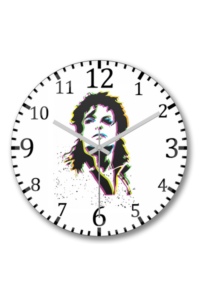 BASKI DÜNYASI Ceas de perete Rei do Pop din sticlă autentică bombată