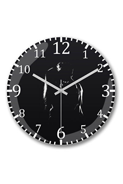 BASKI DÜNYASI ساعة حائط حسية من الزجاج الحقيقي المنحني