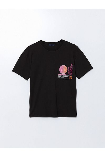 LC Waikiki Ανδρικό Tisort με στάμπα Crew Neck New Season - S5J846Z8