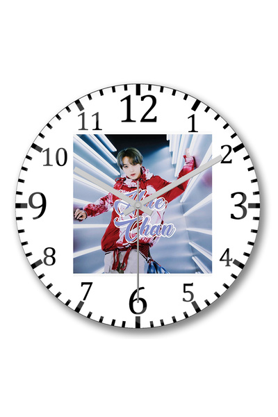 BASKI DÜNYASI ساعة حائط Haechan Nct 127 خارقة للطبيعة من الزجاج الحقيقي