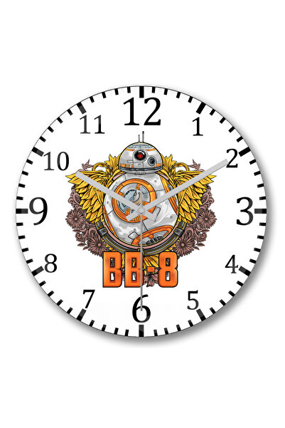 BASKI DÜNYASI Ceas de perete Bb8 din sticlă autentică bombată