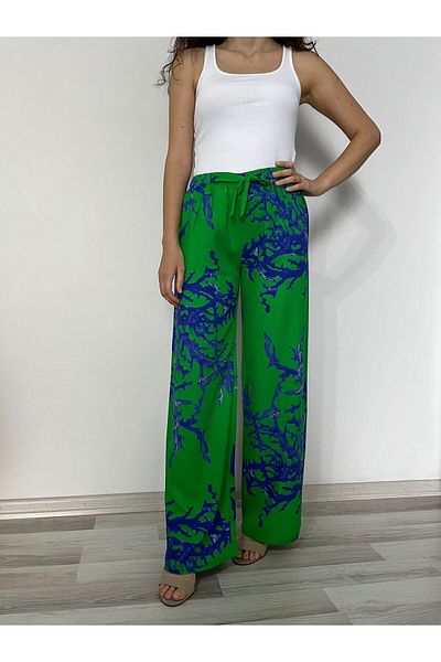 520CK Summer Viscose Women's Trousers - Wide Leg Plaszo