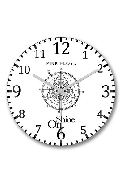 BASKI DÜNYASI Ceas de perete Shine On You Crazy Diamond din sticlă autentică ...