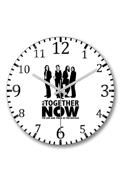 BASKI DÜNYASI Ceas de perete De Bitous The Beatles din sticlă autentică bombată