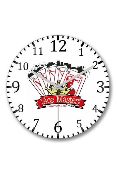 BASKI DÜNYASI ساعة حائط CSGO Master من الزجاج الحقيقي المنحني