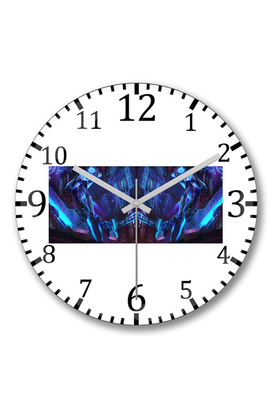 BASKI DÜNYASI Ρολόι τοίχου League Of Legends Ashe από κυρτό γυαλί