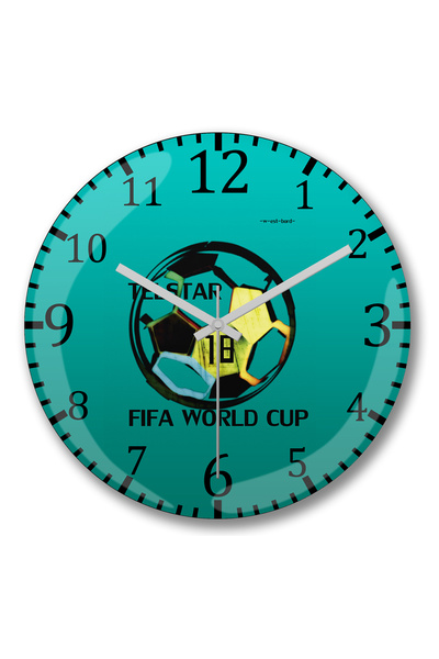 BASKI DÜNYASI ساعة حائط تيلستار 18 من الزجاج الحقيقي المنحني