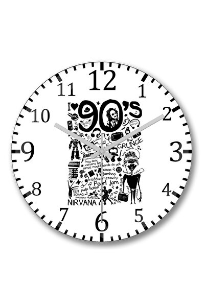 BASKI DÜNYASI 90 ساعة حائط من الزجاج الطبيعي المنحني