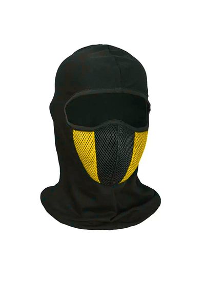 Breen Yellow-Black Face Mask for Motorists- Face Protector from Cold, Wind and Sun