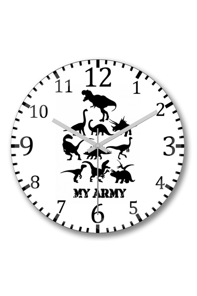 BASKI DÜNYASI Ceas de perete Meu Exercito din sticlă autentică bombată