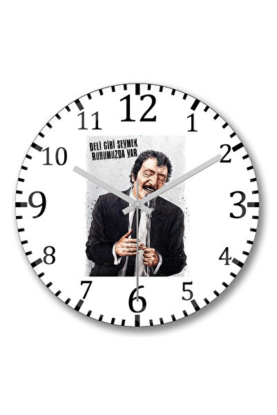 BASKI DÜNYASI Ceas de perete Müslüm Gürses din sticlă autentică bombată
