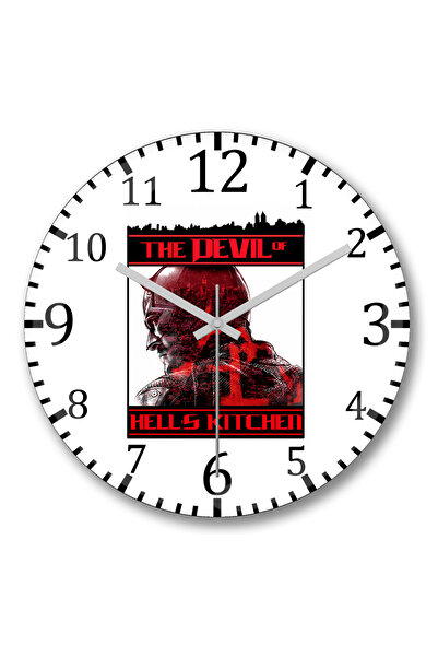 BASKI DÜNYASI Ceas de perete O Demonio de Hell's Kitchen din sticlă autentică...